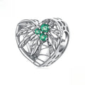 Tropical Heart Palm Spacer Charm