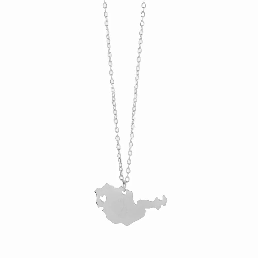 Wanderlust Map Pendant Necklace