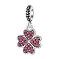 Pink Pavé Four-Leaf Clover Charm