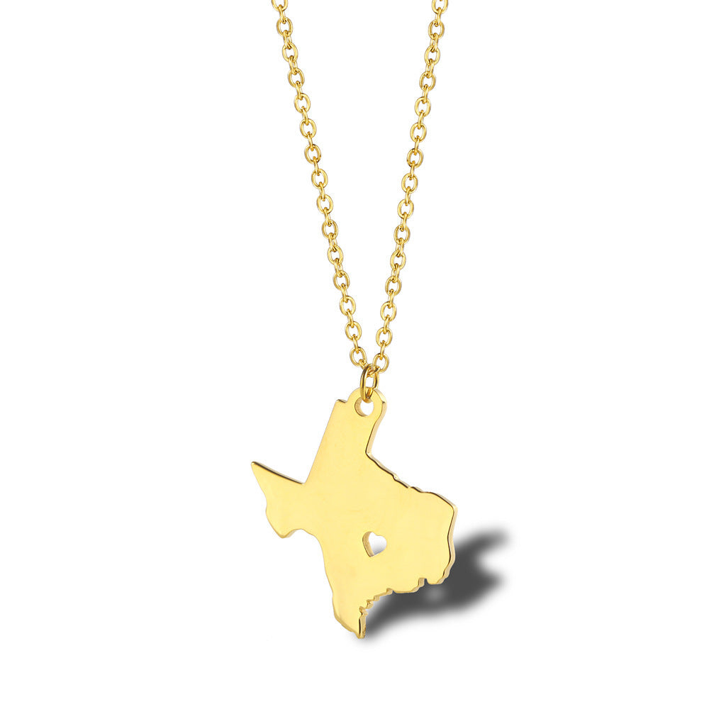 Wanderlust Map Pendant Necklace