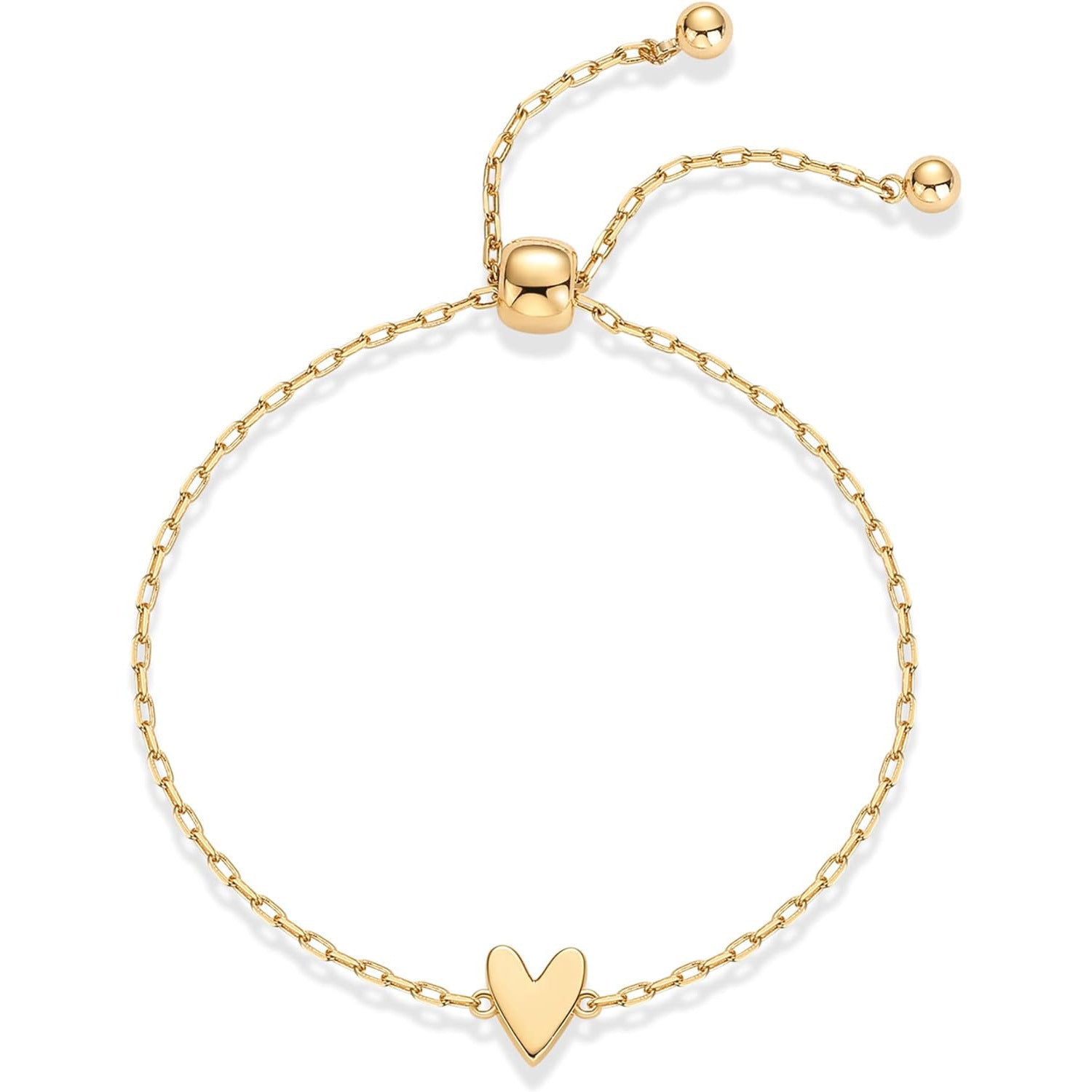 Double Adjustable Heart Charm Bracelet Set