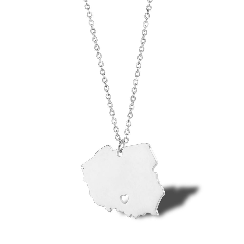 Wanderlust Map Pendant Necklace
