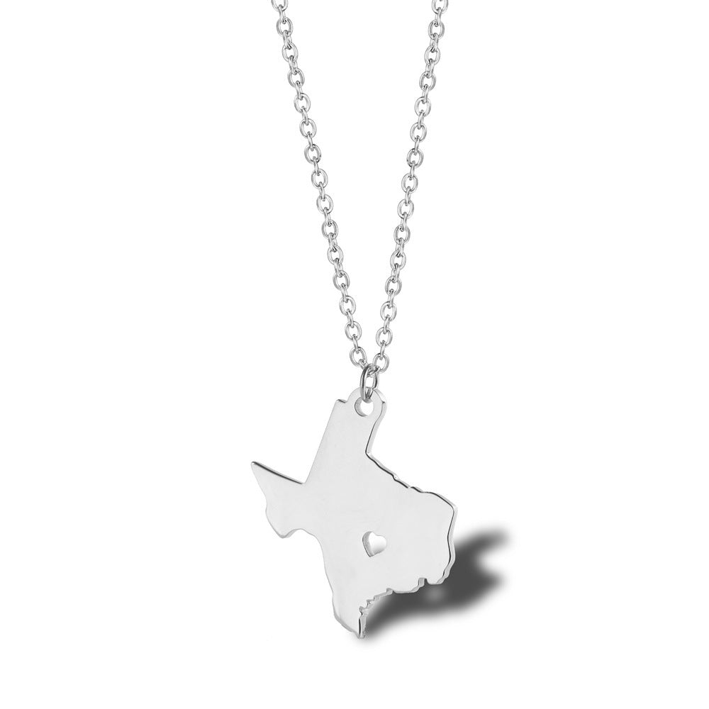 Wanderlust Map Pendant Necklace