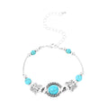 Vintage Alloy Butterfly and Turtle Charm Bracelet