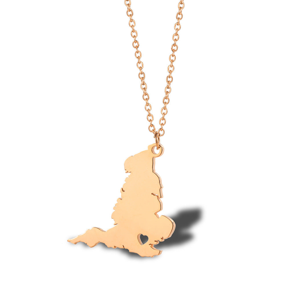 Wanderlust Map Pendant Necklace