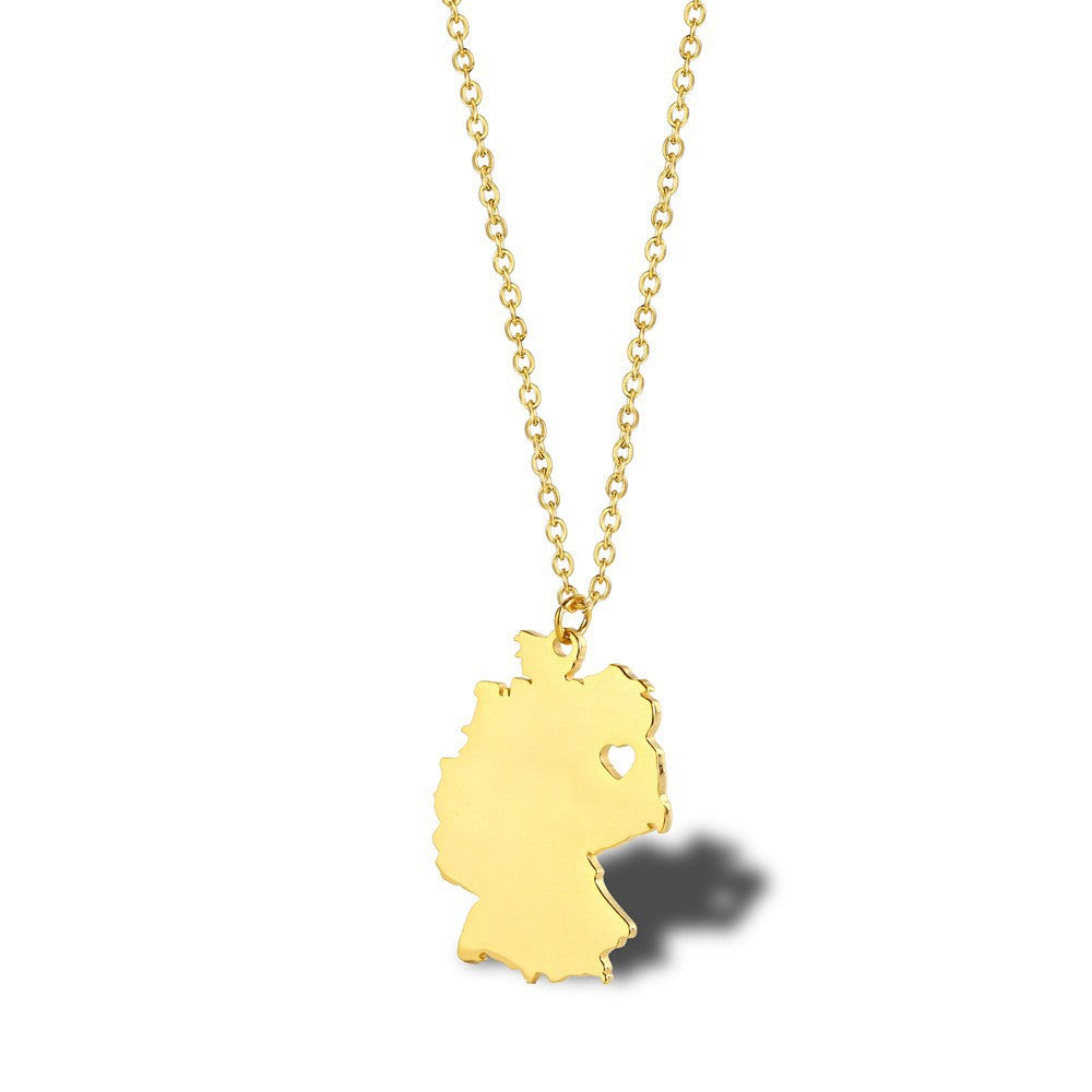 Wanderlust Map Pendant Necklace