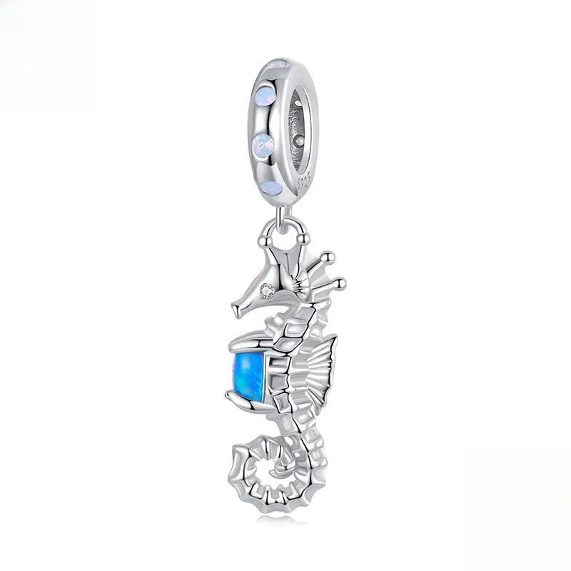 Ocean Opal Seahorse Dangle Charm
