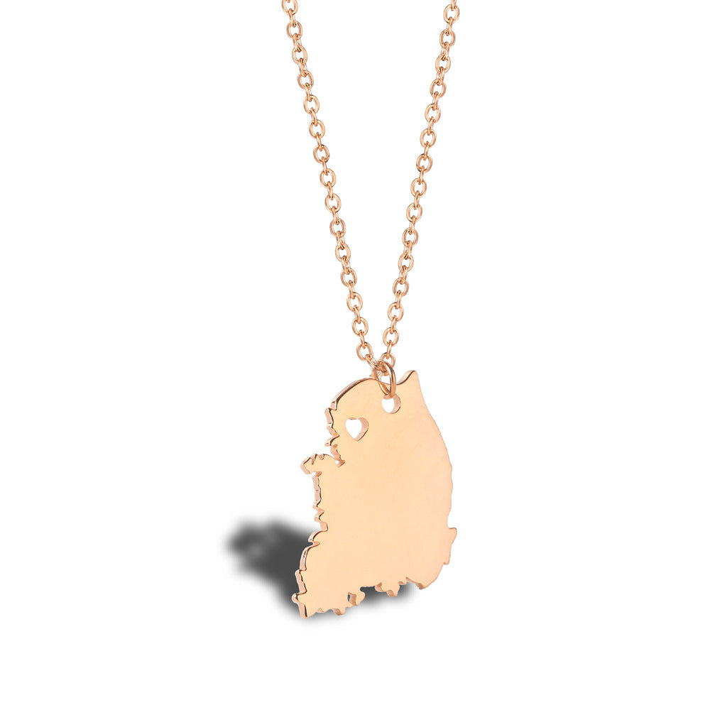Wanderlust Map Pendant Necklace
