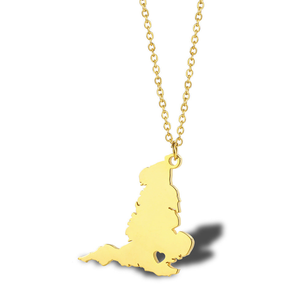 Wanderlust Map Pendant Necklace