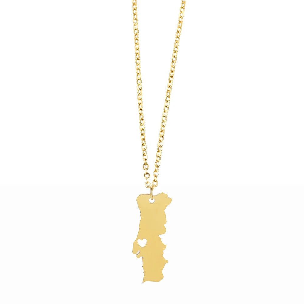 Wanderlust Map Pendant Necklace