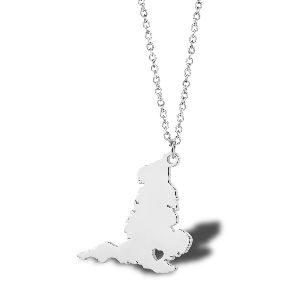 Wanderlust Map Pendant Necklace