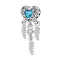 Blue Crystal Heart Dreamcatcher Charm