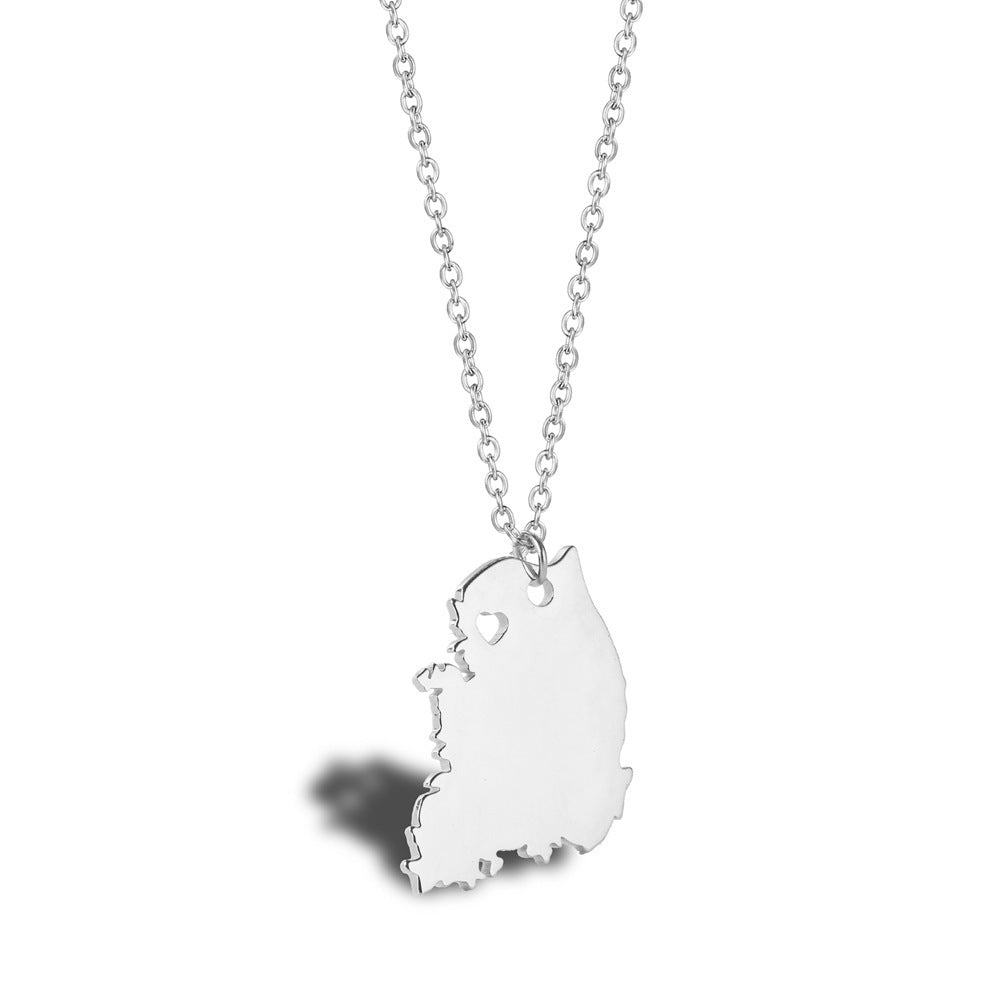 Wanderlust Map Pendant Necklace