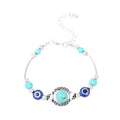 Turquoise and Evil Eye Bead Bracelet