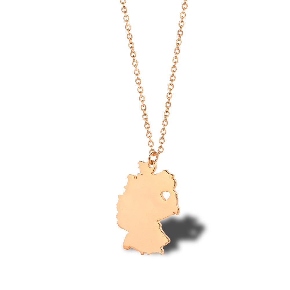 Wanderlust Map Pendant Necklace
