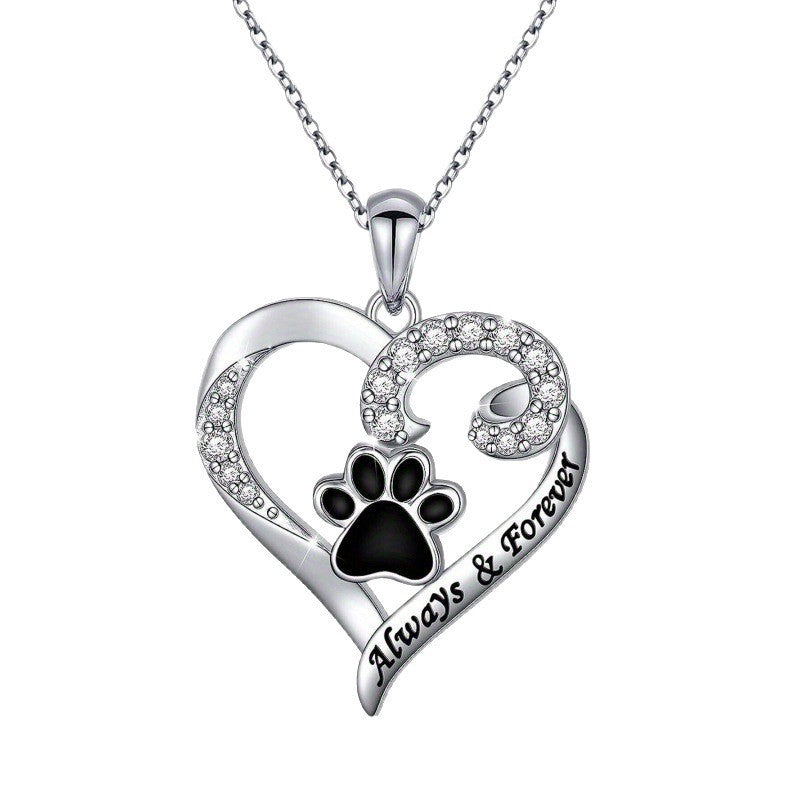 Pet Pawprint Charm Necklace