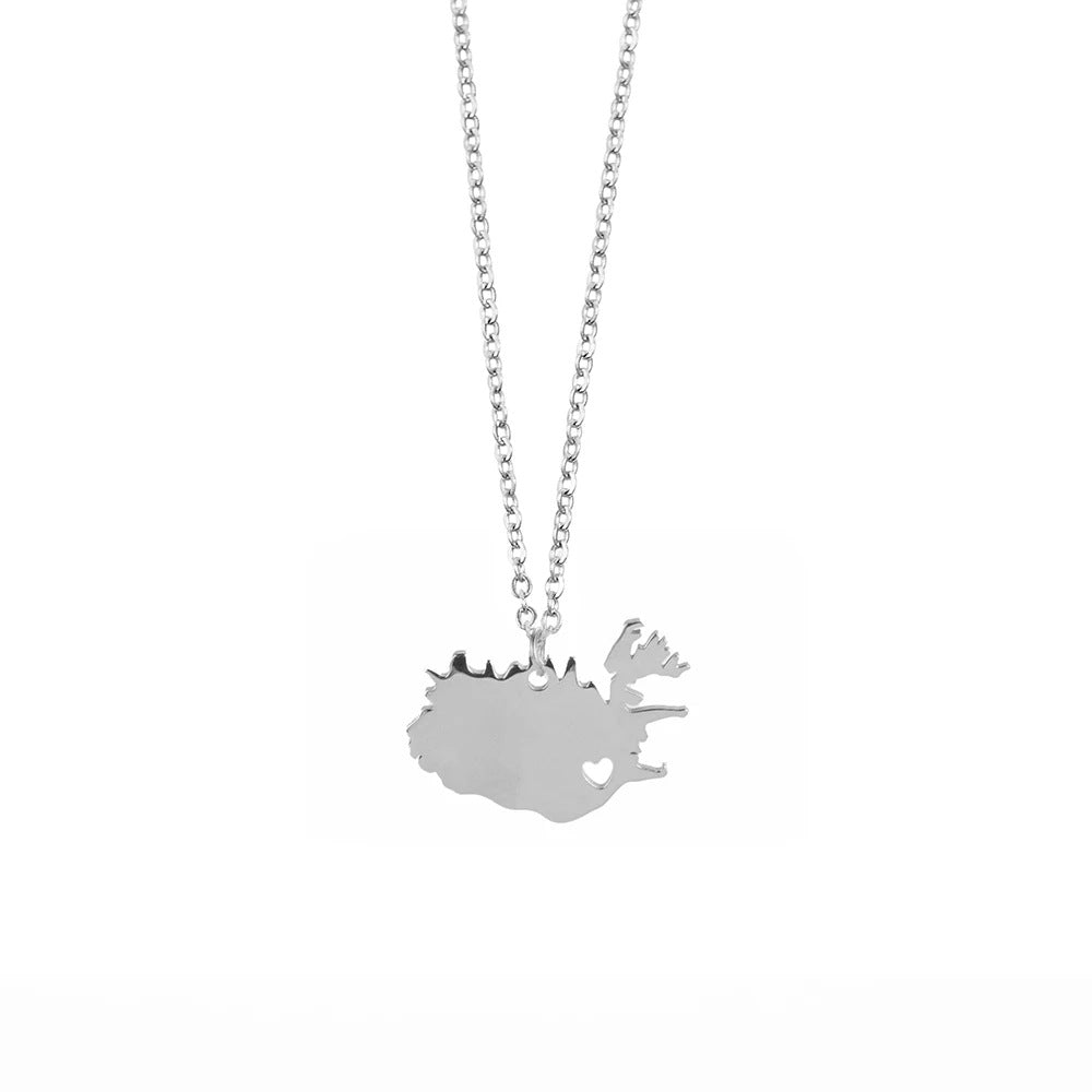 Wanderlust Map Pendant Necklace