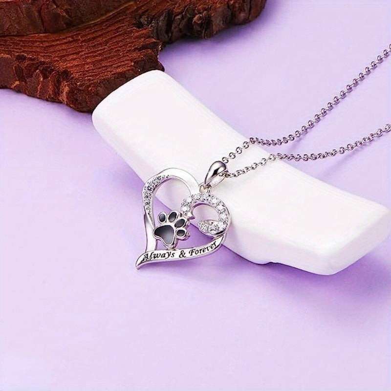 Pet Pawprint Charm Necklace