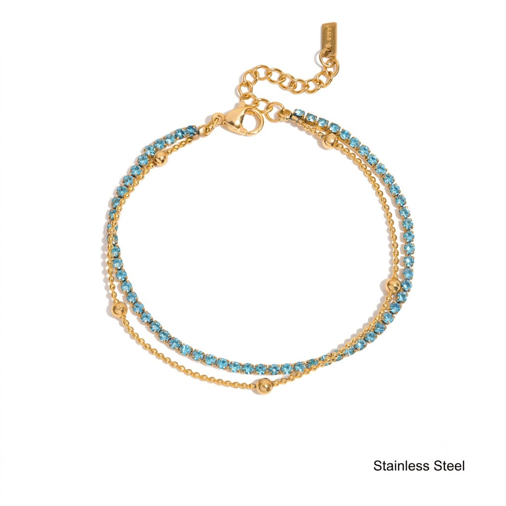 Celestial Steel Bracelet Crescent Moon