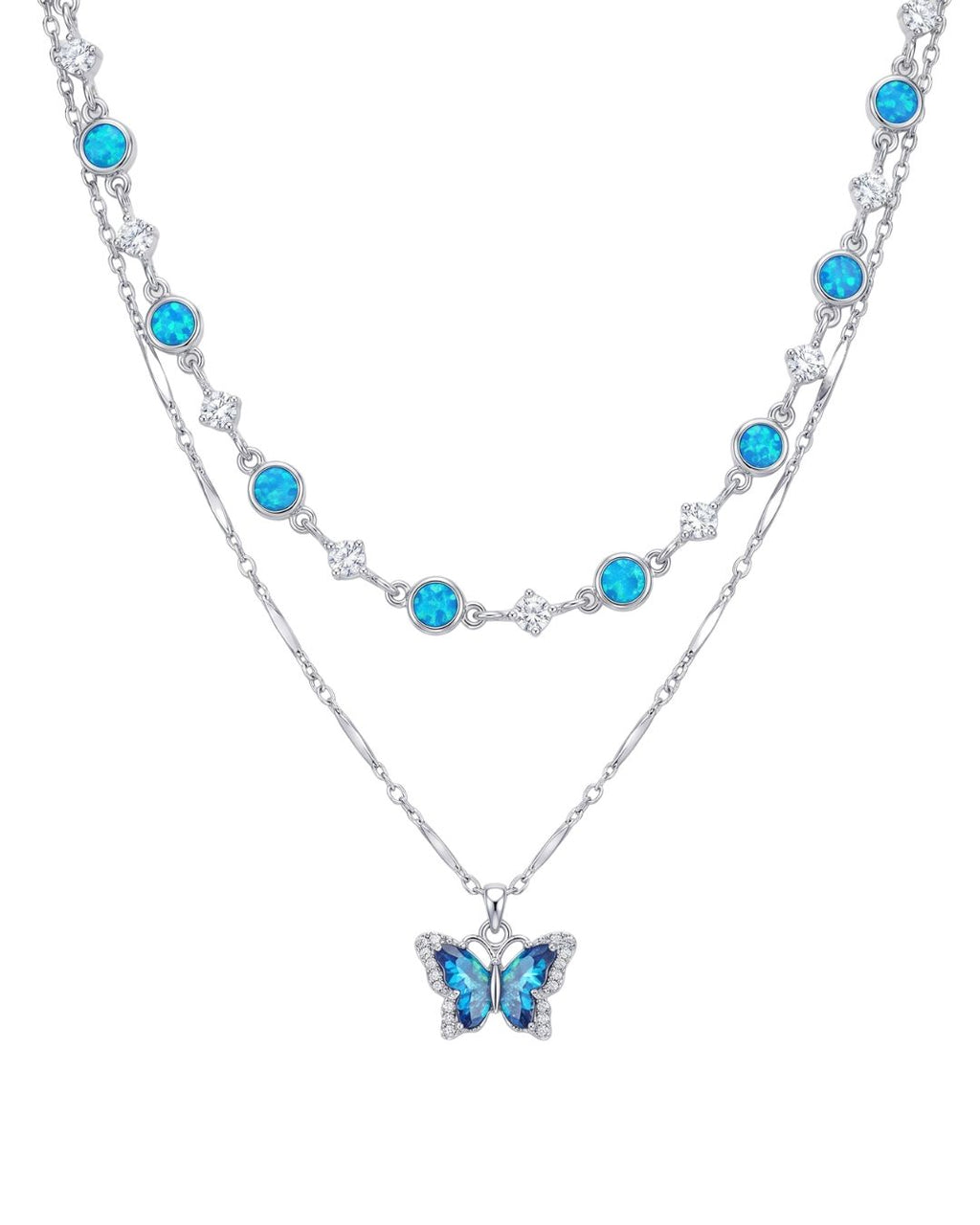 Blue Butterfly Necklace