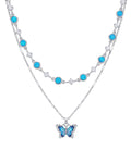 Blue Butterfly Necklace