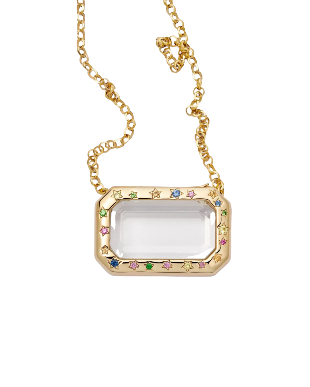 Rectangular Colored Charm Locket