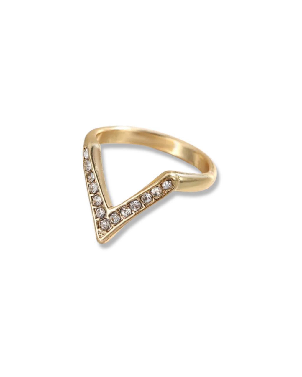Gold Chevron V-Ring