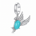 Serene Turquoise Bird Dangle Charm