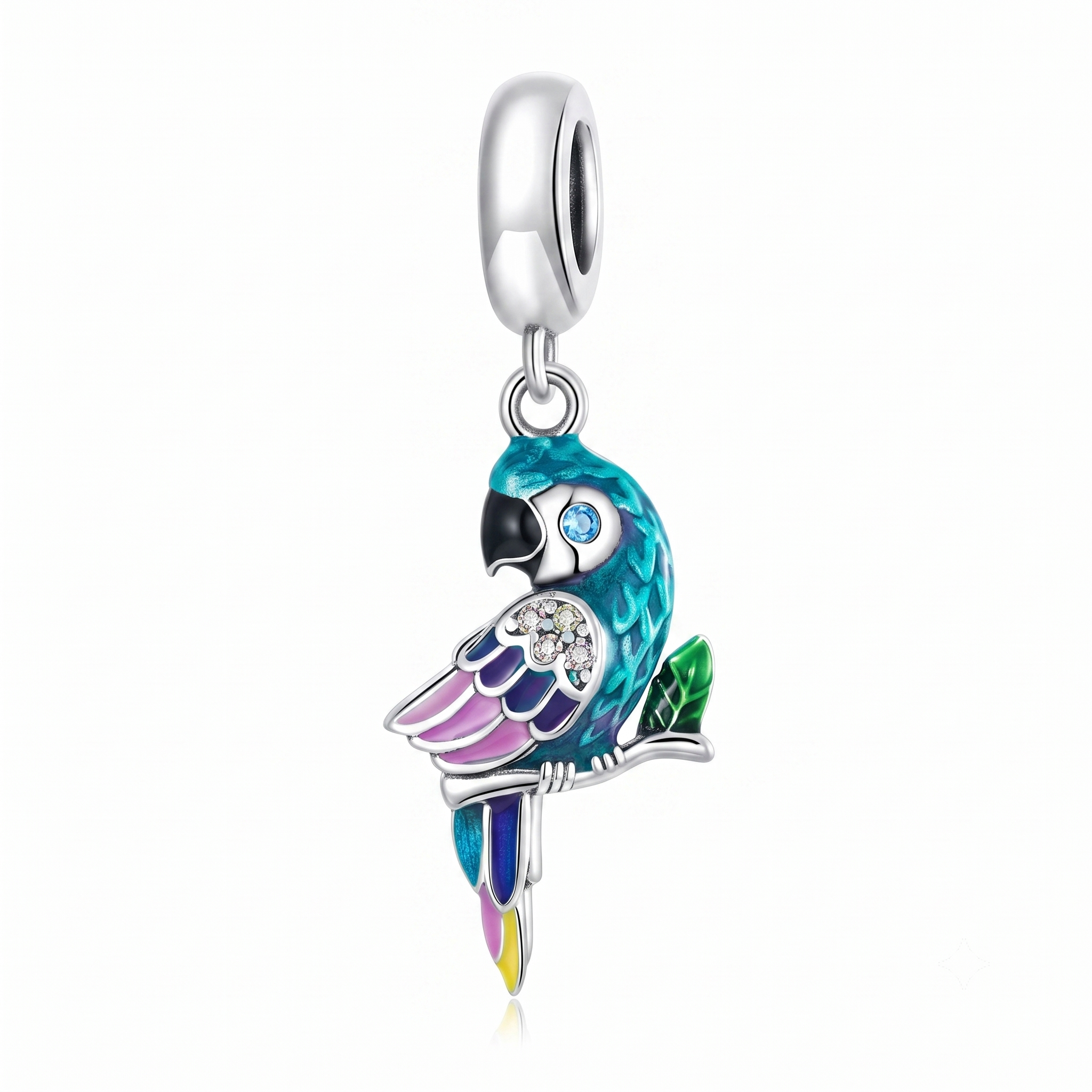 Colorful Parrot Dangle Charm