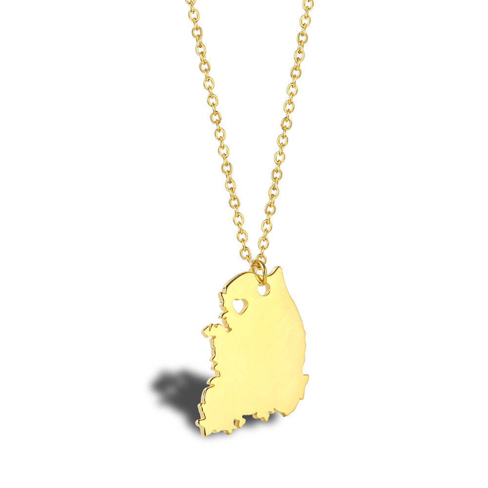 Wanderlust Map Pendant Necklace