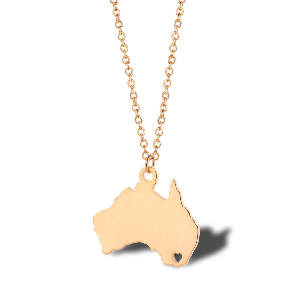 Wanderlust Map Pendant Necklace