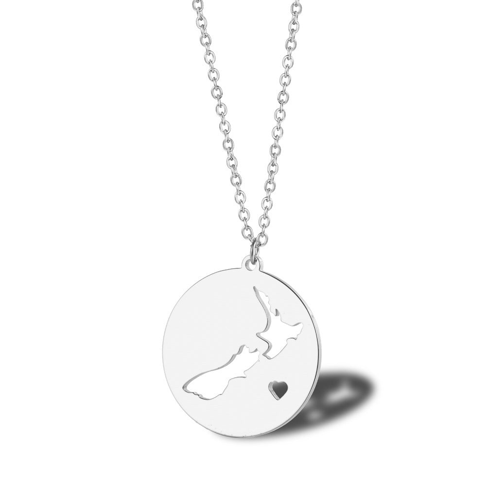 Wanderlust Map Pendant Necklace