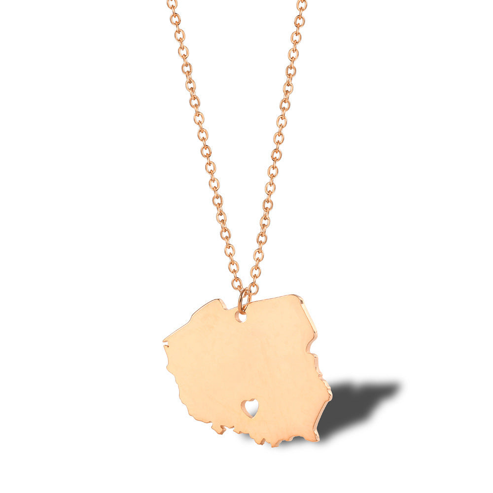 Wanderlust Map Pendant Necklace