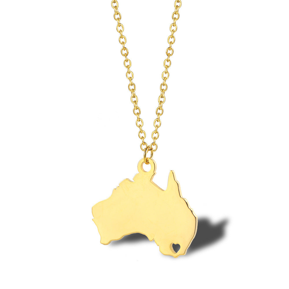 Wanderlust Map Pendant Necklace