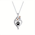 Pet Love Paw Pendant Necklace