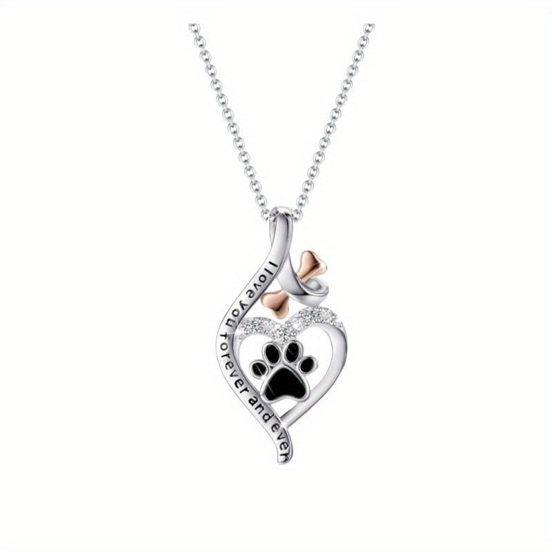 Pet Love Paw Pendant Necklace