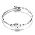 Stainless Steel Heart Letter Bracelet