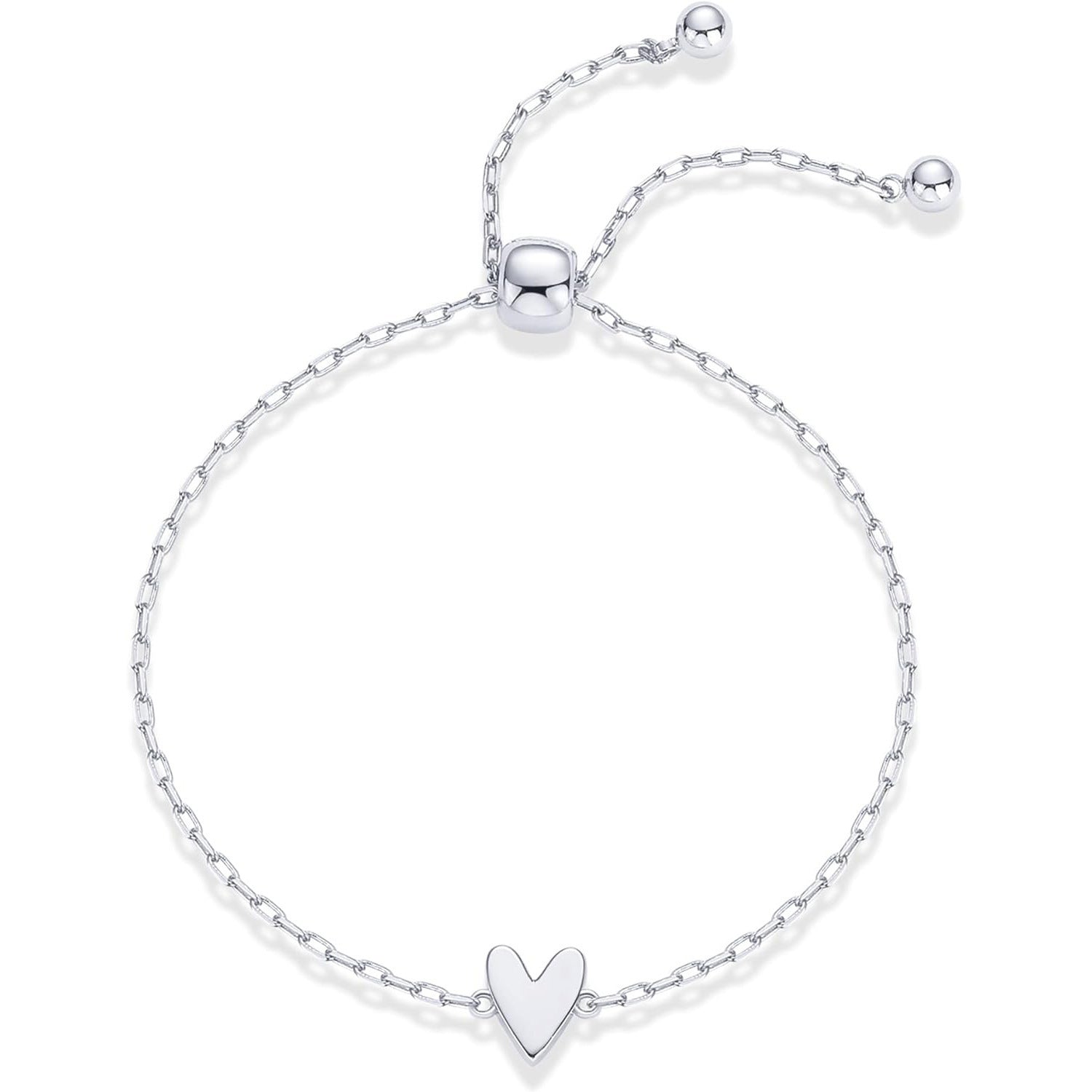 Double Adjustable Heart Charm Bracelet Set