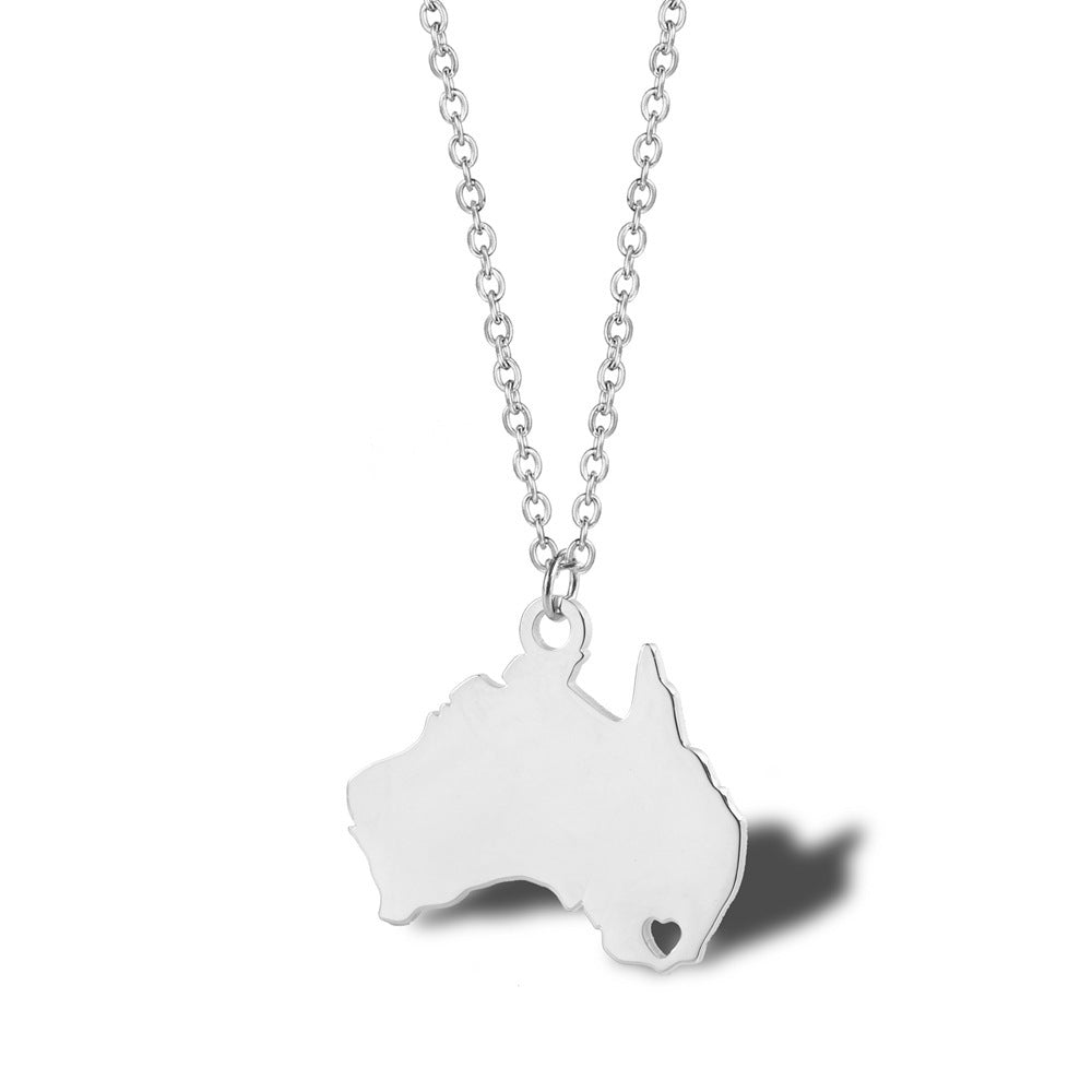 Wanderlust Map Pendant Necklace