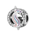 Enameled Unicorn Sphere Spacer