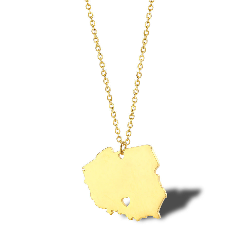 Wanderlust Map Pendant Necklace