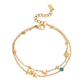 Celestial Steel Bracelet Star Charm