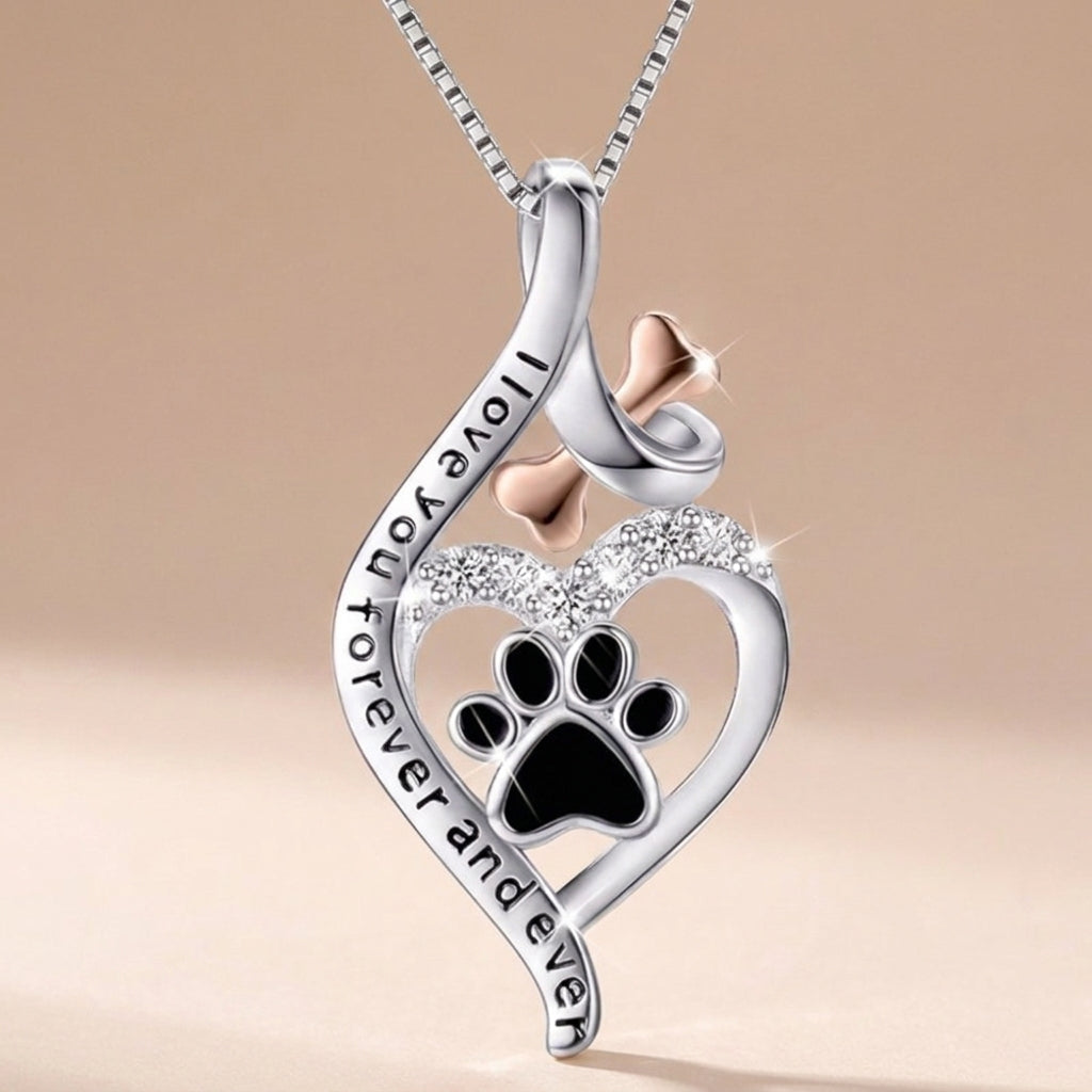 Pet Love Paw Pendant Necklace